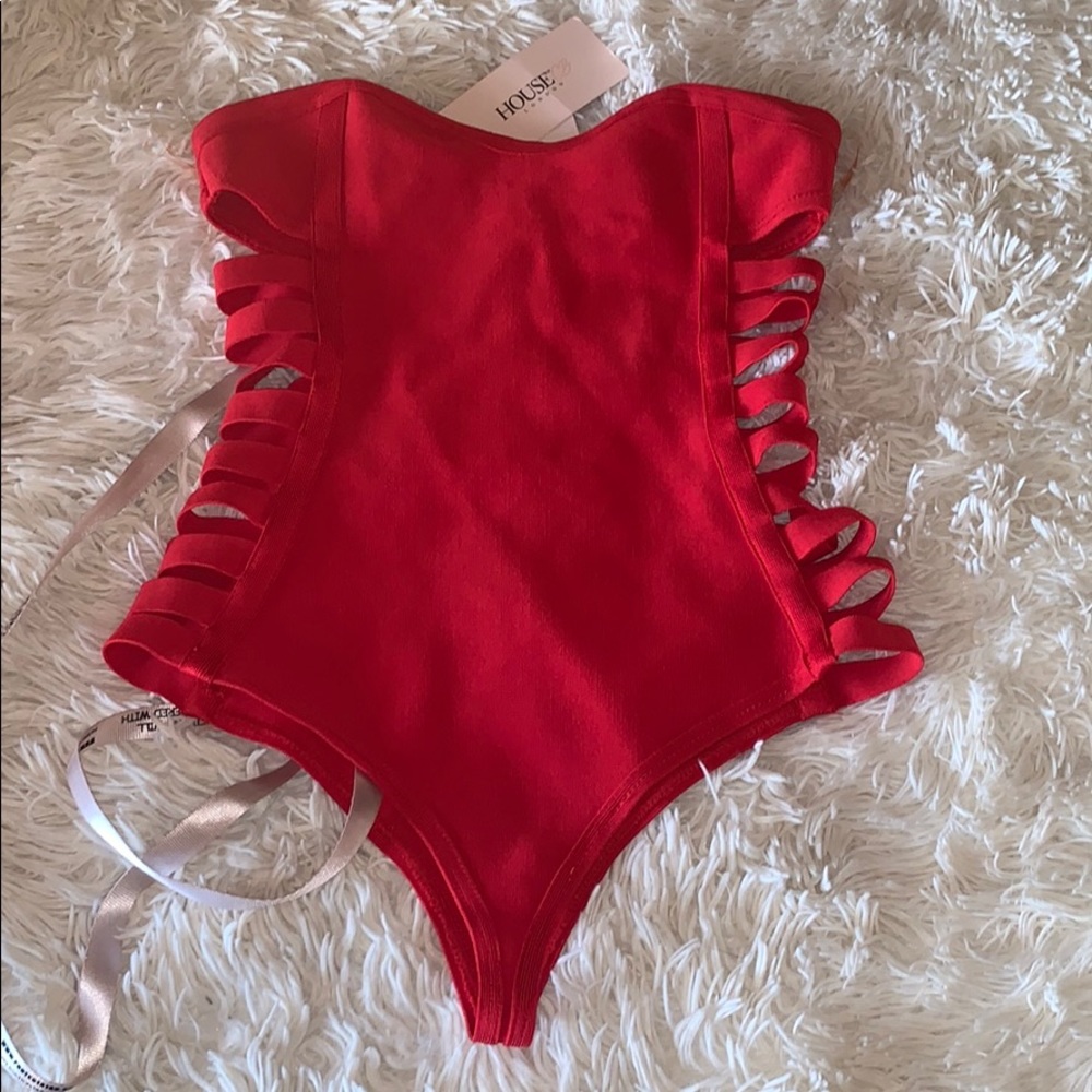 NWT House of CB strappy one piece bathing suit